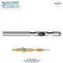 Two Parallel upper one central and two parallel lower holes cannula with threaded hub connector