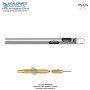 Two Spiral Holes Tapered Tip Liposuction cannula with threaded hub connector