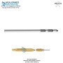 Two Square in Line Liposuction cannula with threaded hub connector