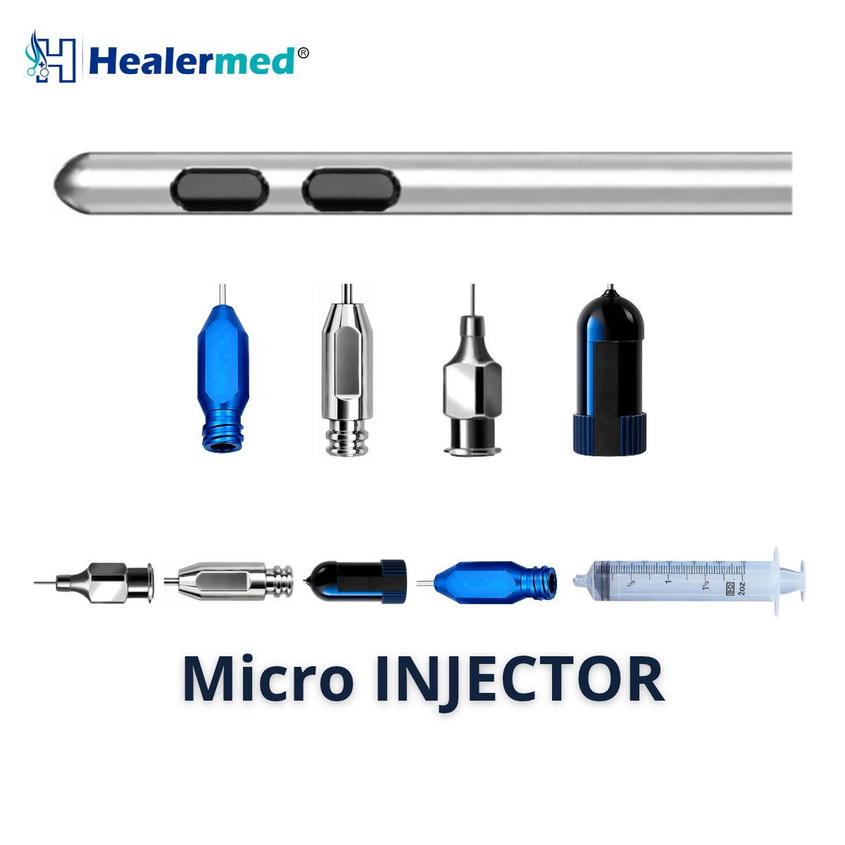Two Holes In Line Injector Cannulas