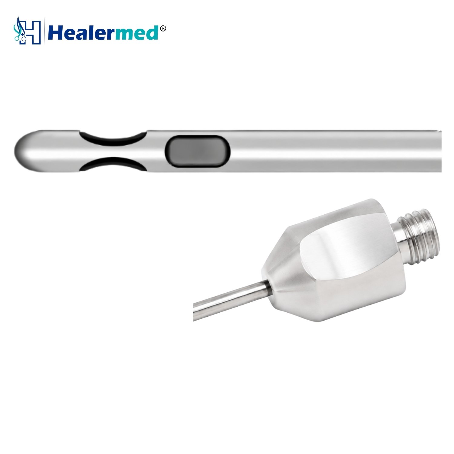 Two Parallel Ports One Central Port liposuction cannula with BeautiFill Laser Compatible hub, German stainless steel