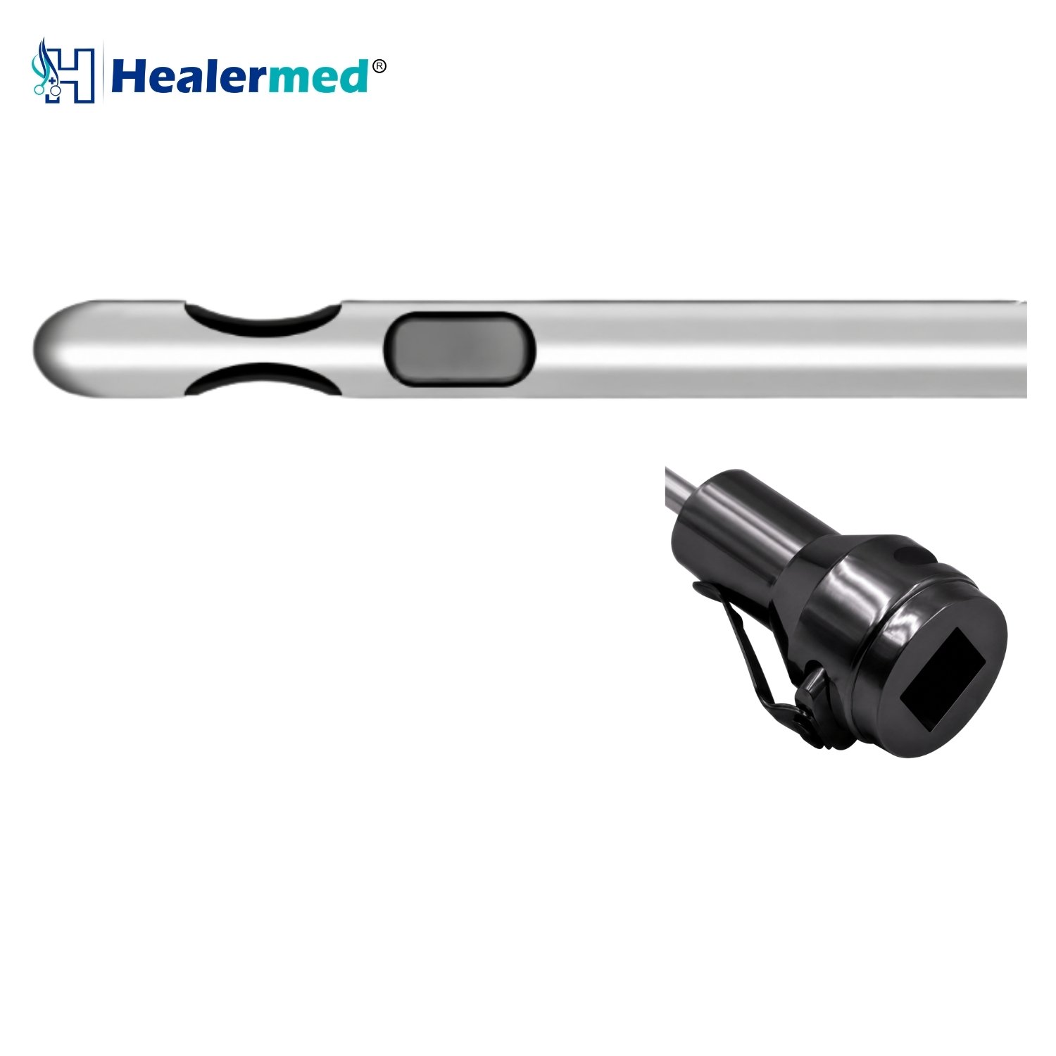 Two parallel ports one central port liposuction cannula with leading parallel pair, German stainless steel