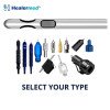 Two parallel ports one central port liposuction cannula with leading parallel pair, German stainless steel