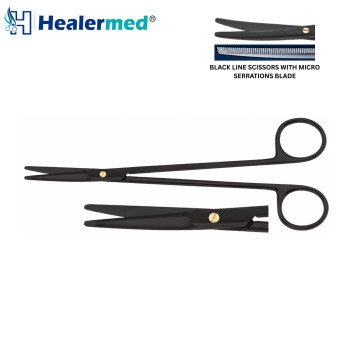 Kaye Facelift Serrated BlackTiCer™ Series Scissors