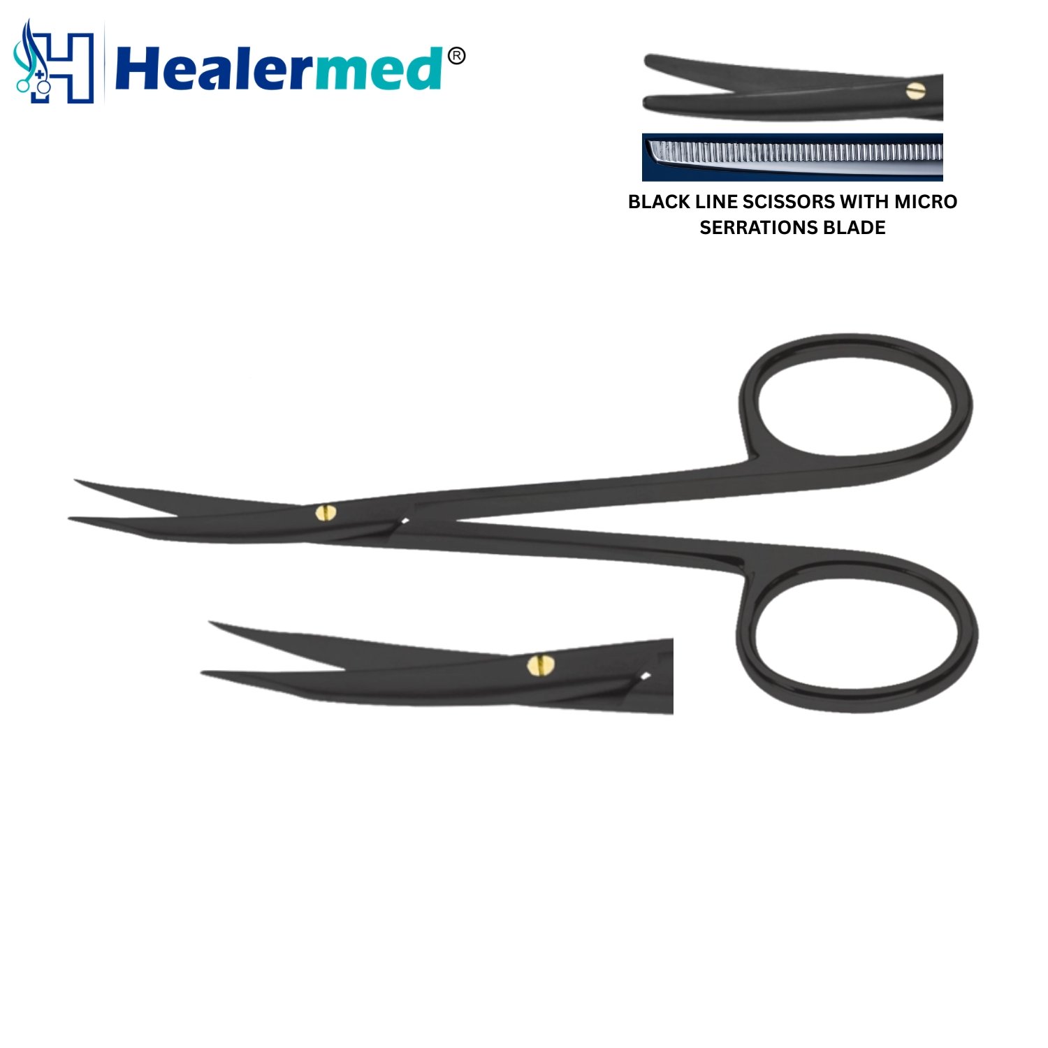 BlackTiCer Series Stevens Tenotomy Scissors featuring long shanks, narrow tapered blades, and a matte black ceramic coating for delicate surgical dissection.