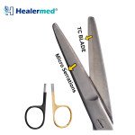 SuperCut Serrated Plus Tungsten Carbide (TC) Plastic Surgery Scissors