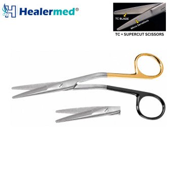 Cottle Scissors, Angled,  Serrated Supercut Plus Tc