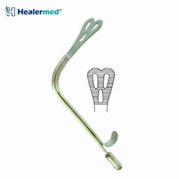 Wieder Breast and Facial Tongue Retractor with Fiber Optic Light Guide