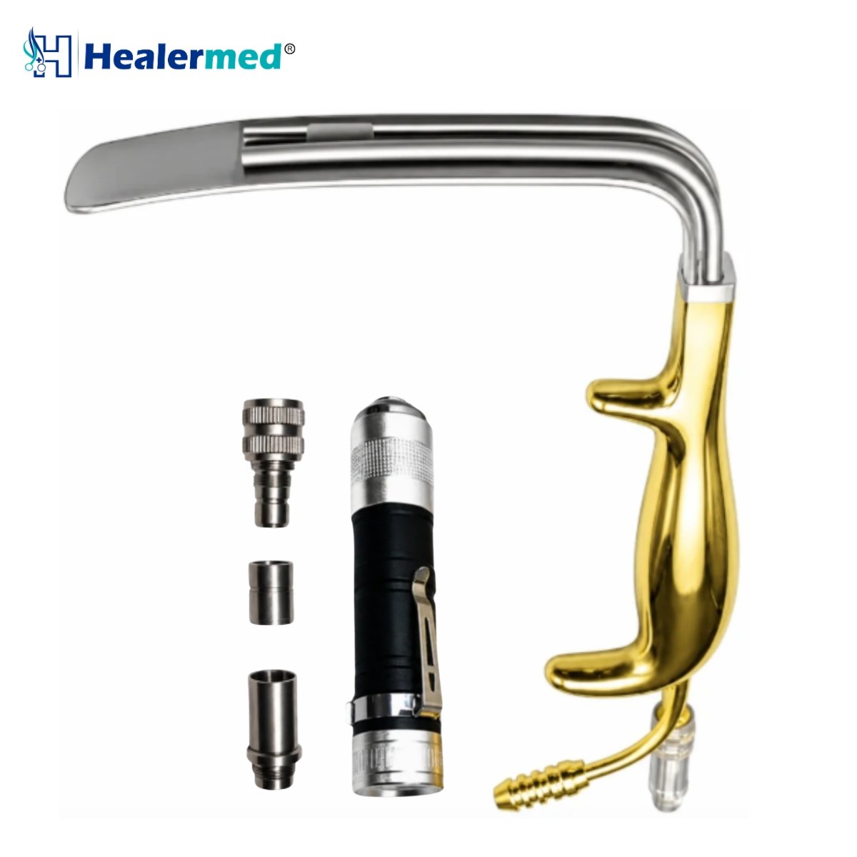 Ferriera Fiber-Optic Retractor With Light Guide and Suction for Plastic Surgery