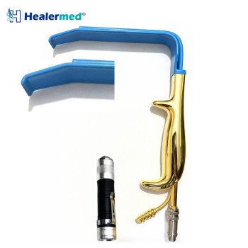 Insulated Tebbetts Breast Retractor with Fiber Optic Light & Suction