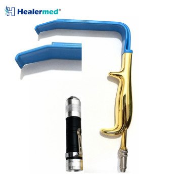 Insulated Tebbetts Toothed Breast Retractor with Fiber Optic Light