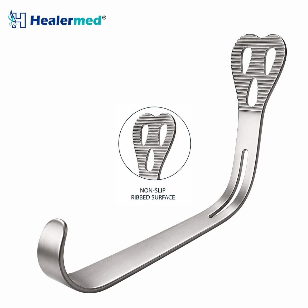 Wieder breast and facial tongue retractor serrated stainless steel surgical retractor 14 to 15 cm