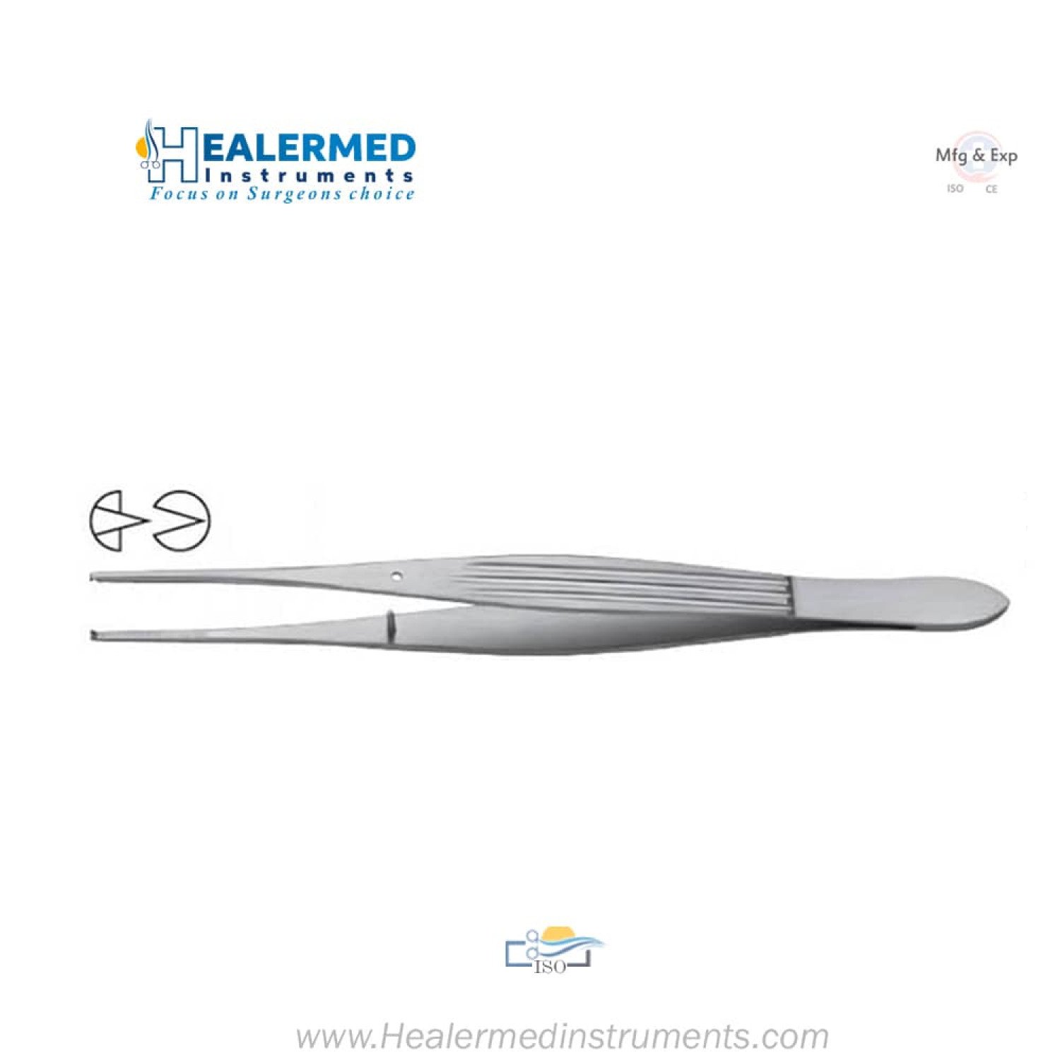 Mcindoe Tissue Forceps - with 1x2 Teeth