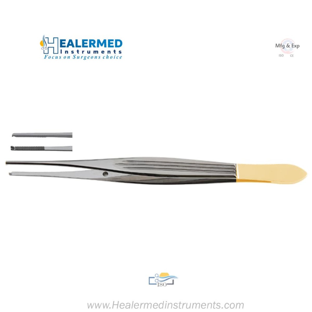 Mcindoe Tissue Forceps - TC (Tungsten carbide) with 1x2 Teeth