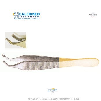 Angular Adson Brown Tissue Forceps - With 7 x 7 teeth - TC (Tungsten carbide)