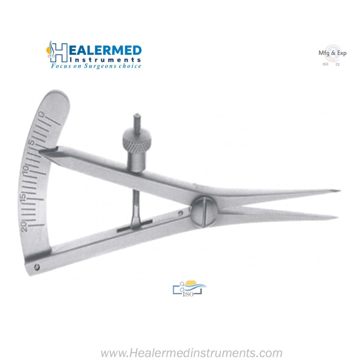 Castroviejo Measuring Caliper 9cm 20mm