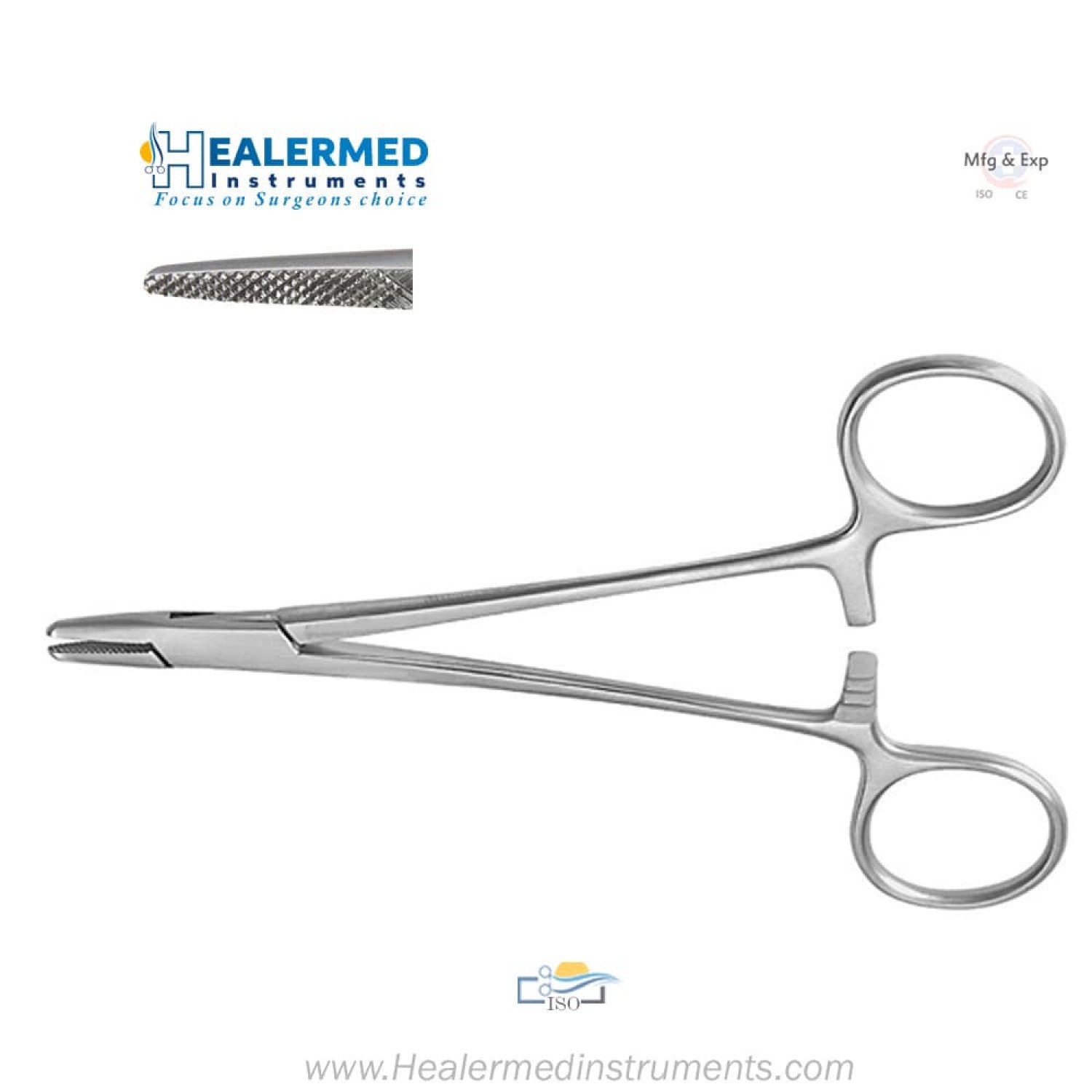 Baumgartner Needle Holders - Standard with Serrated Jaws