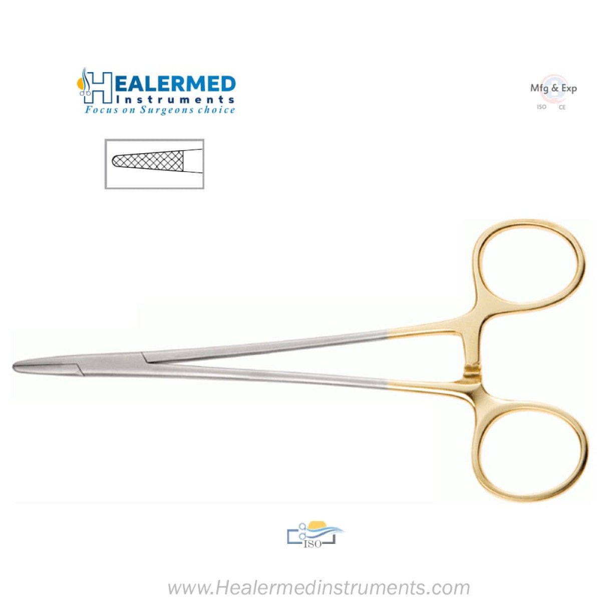 Crile Wood Needle Holder - TC (Tungsten carbide)