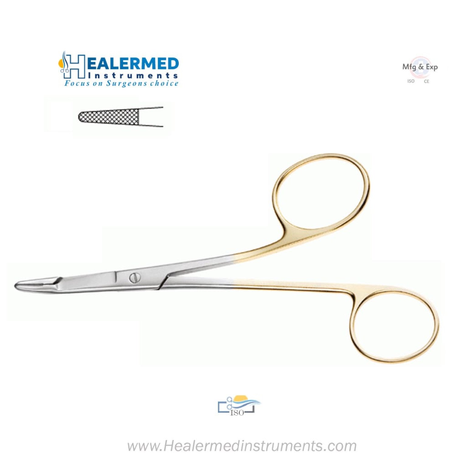 Gillies Needle Holder - TC (Tungsten carbide)