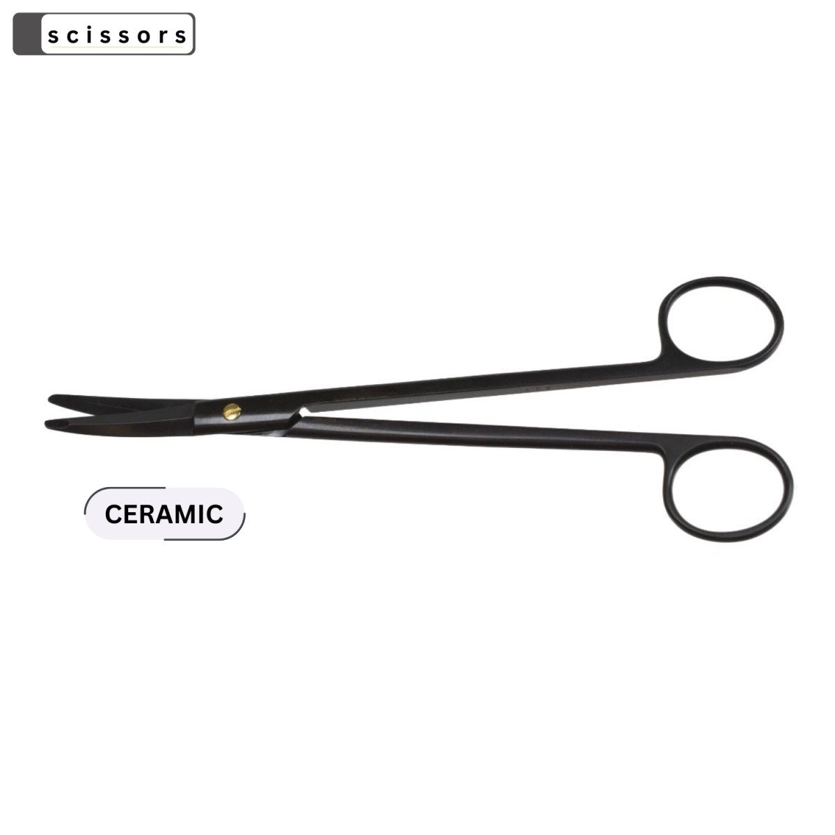 Gorney Facelift Plasma Black Serrated Curved Scissors – 7.5″ (19 cm)