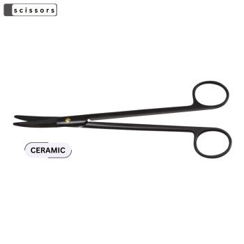 Gorney Facelift Plasma Black Serrated Curved Scissors – 7.5″ (19 cm)