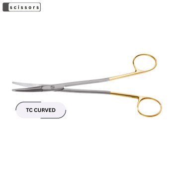 Gorney Freeman Facelift Platysma Scissors (Thin Neck) Tungsten Crabide Tc 9″ 23 cm