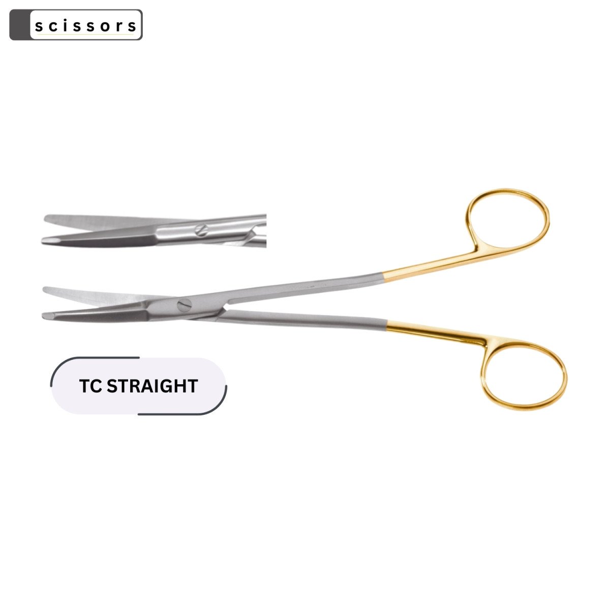 Gorney Freeman Facelift Platysma Scissors (Thin Neck) Tungsten Crabide Tc 9″ 23 cm