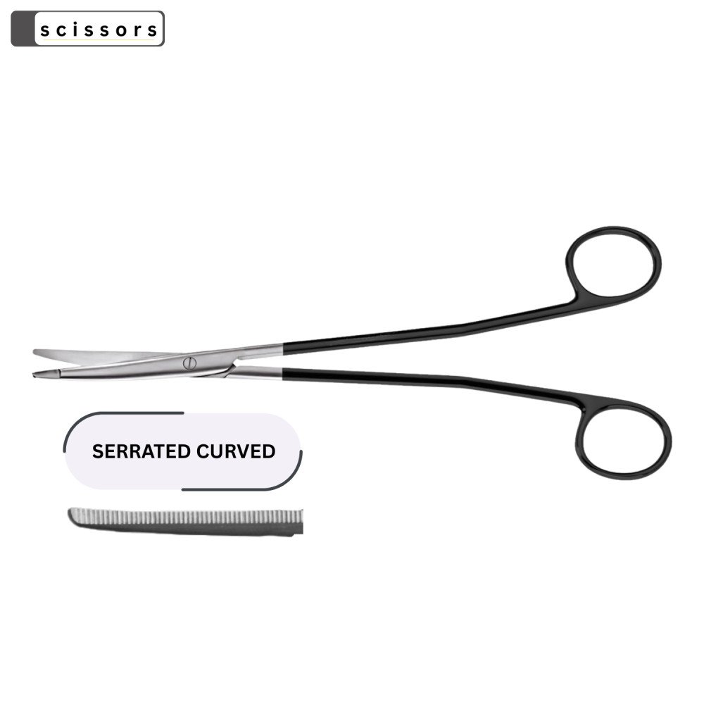 Gorney Delicate SuperCut Serrated Curved Scissors – 8″ (20 cm)