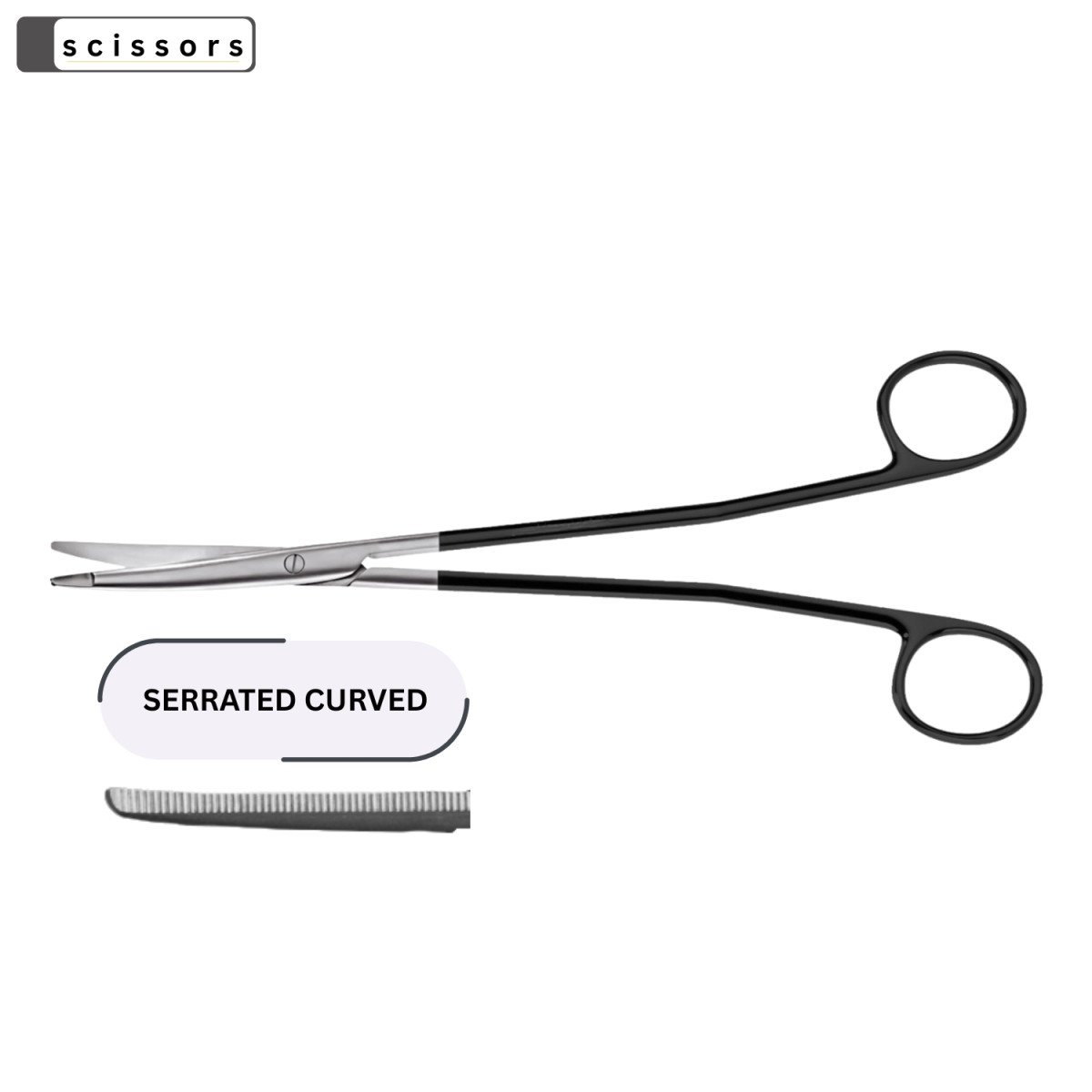 Gorney Delicate SuperCut Serrated Curved Scissors – 8″ (20 cm)