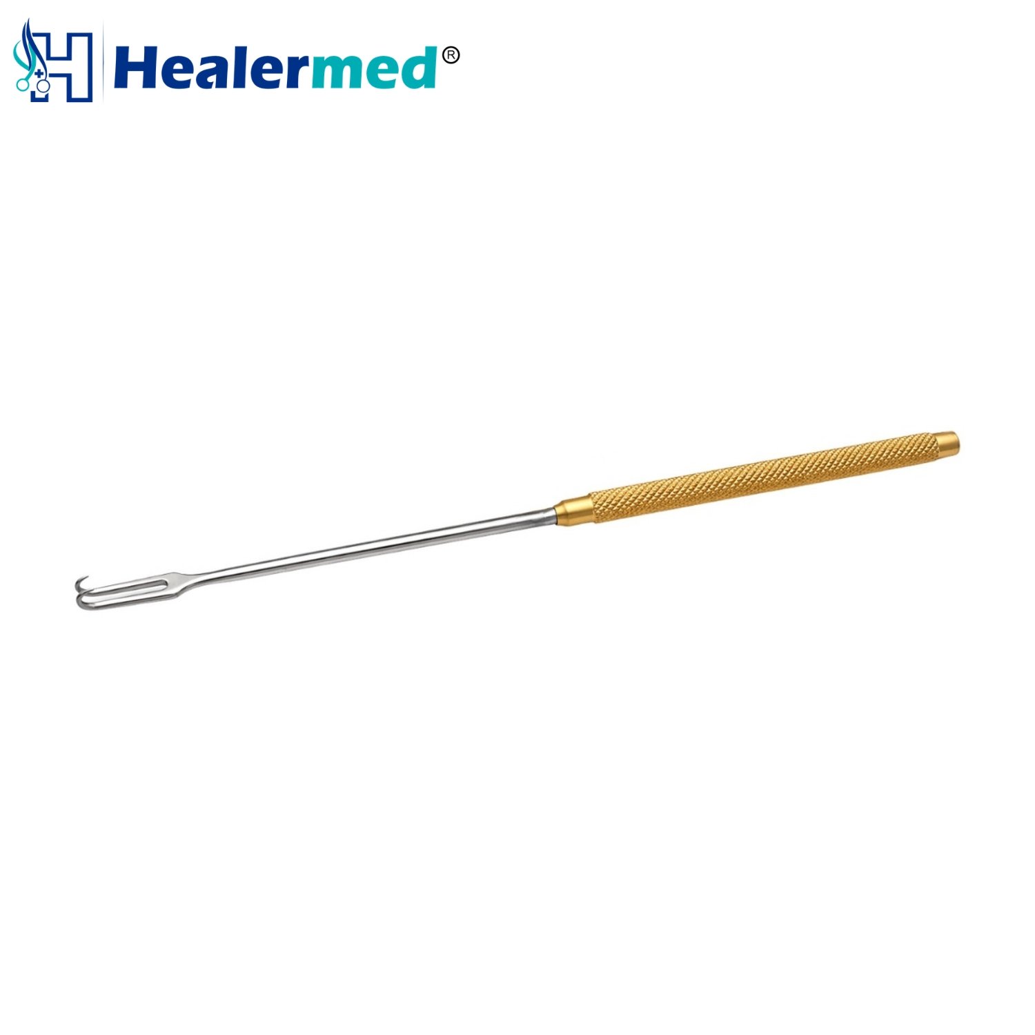 Joseph skin hook double prong 2mm 17cm German stainless steel