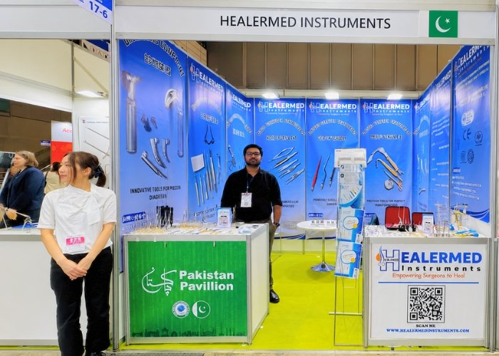 Surgical instrument display at the Healermed stand